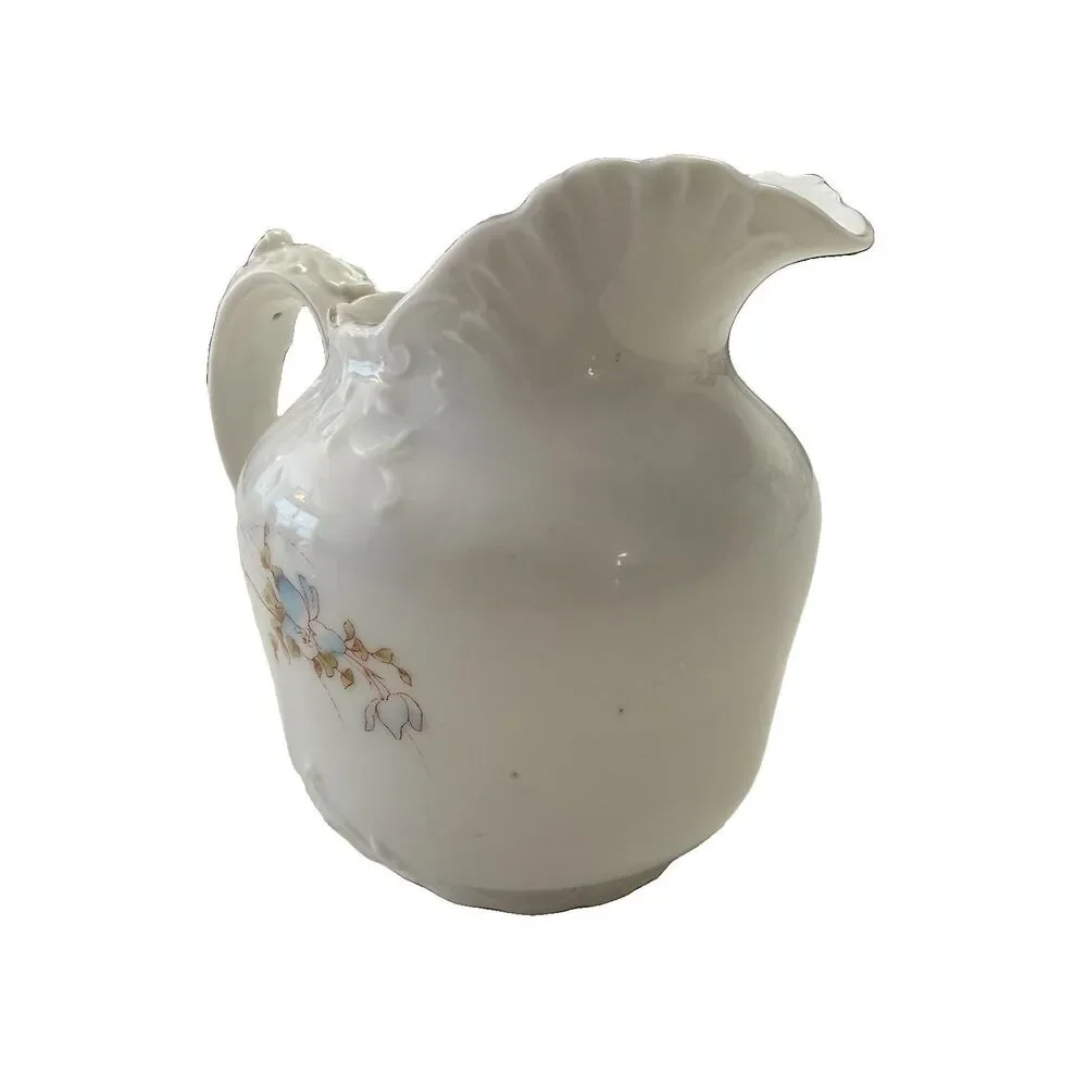 Antique Bohemia Carlsbad China Bawo & Dotter Porcelain Creamer Floral Gold Trim